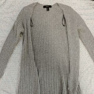 Cozy Gray Ribbed Sweater